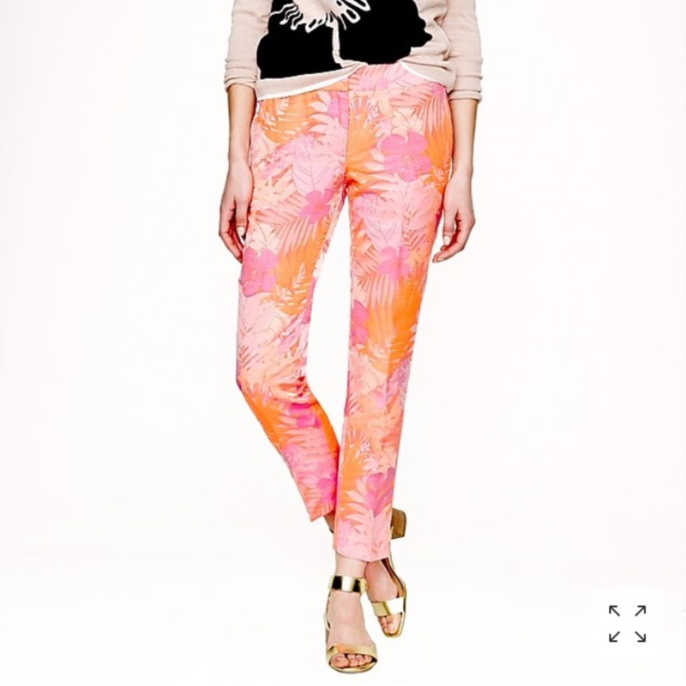 JCrew Collection neon jacquard pants